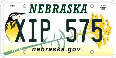 NE license plate XIP575