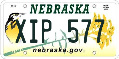 NE license plate XIP577