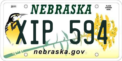 NE license plate XIP594