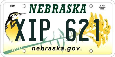 NE license plate XIP621