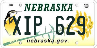 NE license plate XIP629