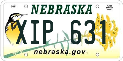 NE license plate XIP631