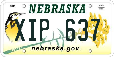 NE license plate XIP637