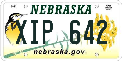 NE license plate XIP642