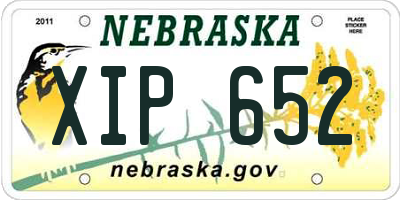NE license plate XIP652