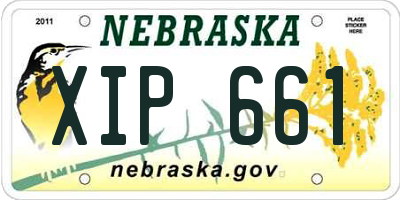 NE license plate XIP661
