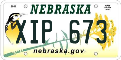 NE license plate XIP673