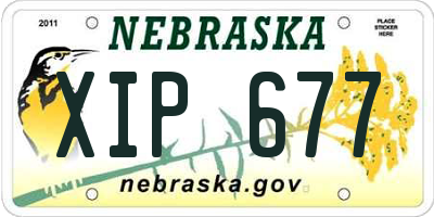 NE license plate XIP677