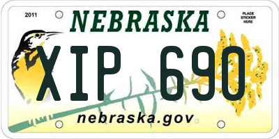 NE license plate XIP690