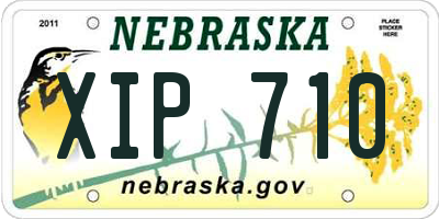 NE license plate XIP710