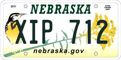 NE license plate XIP712