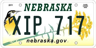 NE license plate XIP717