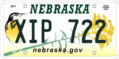 NE license plate XIP722