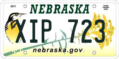 NE license plate XIP723