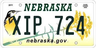 NE license plate XIP724