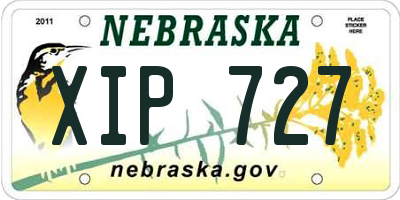 NE license plate XIP727