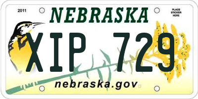 NE license plate XIP729