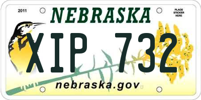 NE license plate XIP732