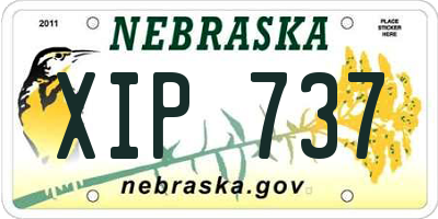 NE license plate XIP737