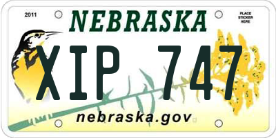 NE license plate XIP747