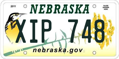 NE license plate XIP748