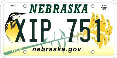 NE license plate XIP751