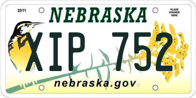 NE license plate XIP752