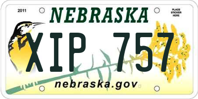 NE license plate XIP757