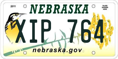 NE license plate XIP764