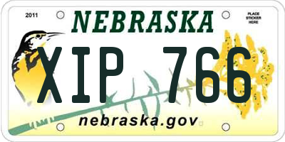 NE license plate XIP766
