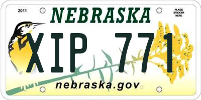 NE license plate XIP771