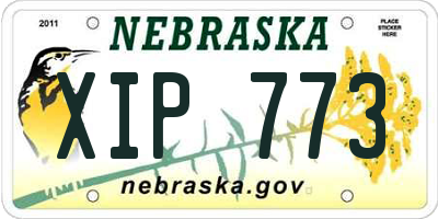 NE license plate XIP773