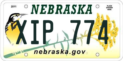 NE license plate XIP774