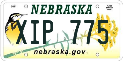 NE license plate XIP775