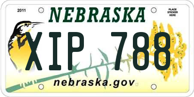 NE license plate XIP788