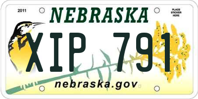 NE license plate XIP791