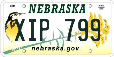 NE license plate XIP799