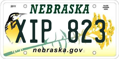 NE license plate XIP823