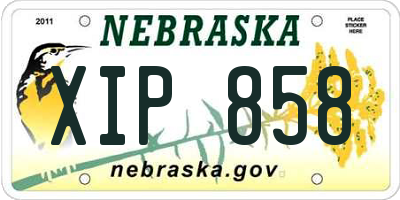 NE license plate XIP858