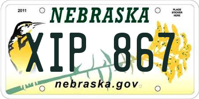 NE license plate XIP867