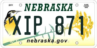 NE license plate XIP871