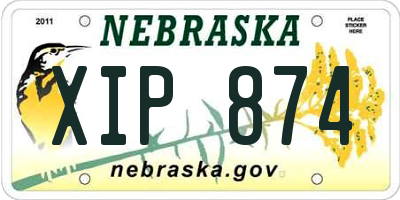 NE license plate XIP874