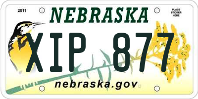 NE license plate XIP877
