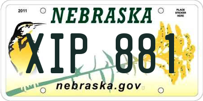 NE license plate XIP881