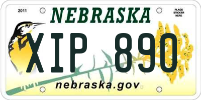 NE license plate XIP890