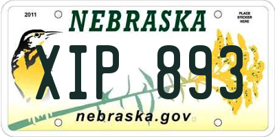 NE license plate XIP893