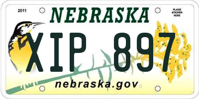 NE license plate XIP897