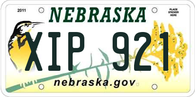 NE license plate XIP921