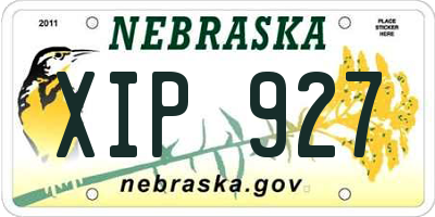 NE license plate XIP927