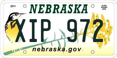 NE license plate XIP972